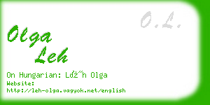 olga leh business card